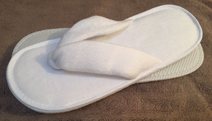 Blue Box Socks Velvet Thong Slipper