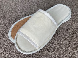 Luxury Premium Grade Biodegradable Open Toe Slippers - Blue Box GB